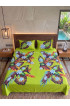 Hand Painted Rayon Bedsheet Set King Size